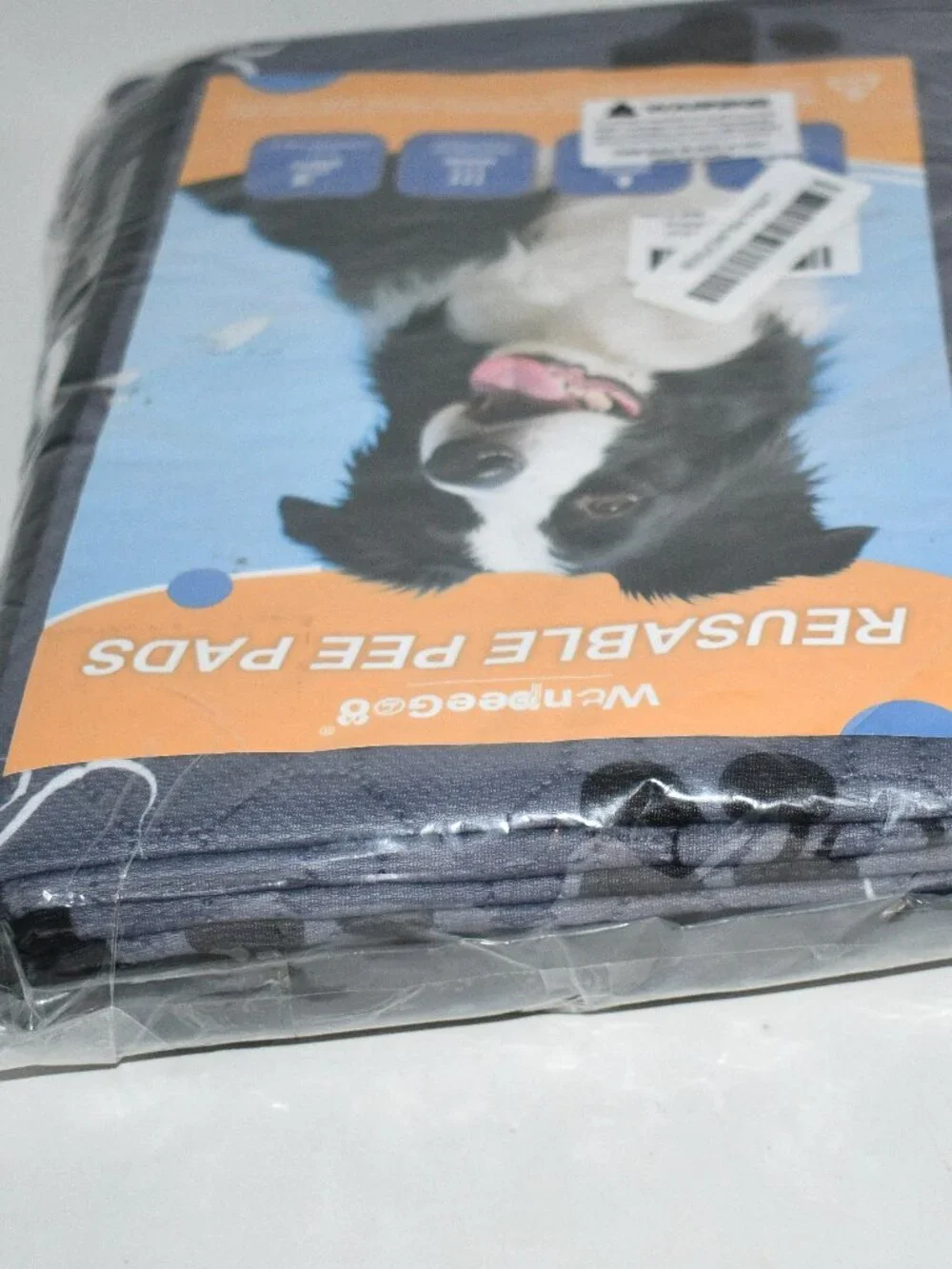 WanpeeGoo Washable Dog Pee Pads, 18x24, Waterproof, Reusable, Gray, 4 Pack, NWT